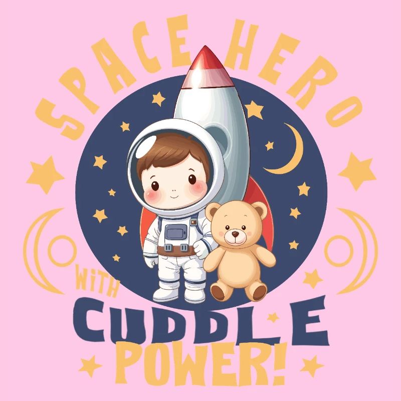 Astronaut with teddy bear