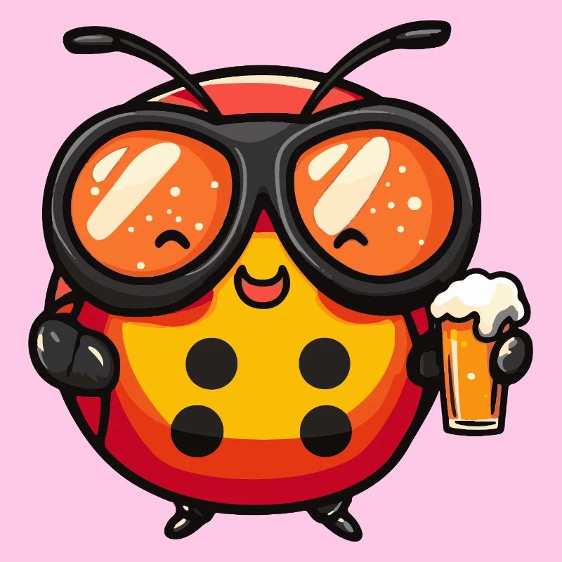 Marienkäfer Apres Ski Bier Comic