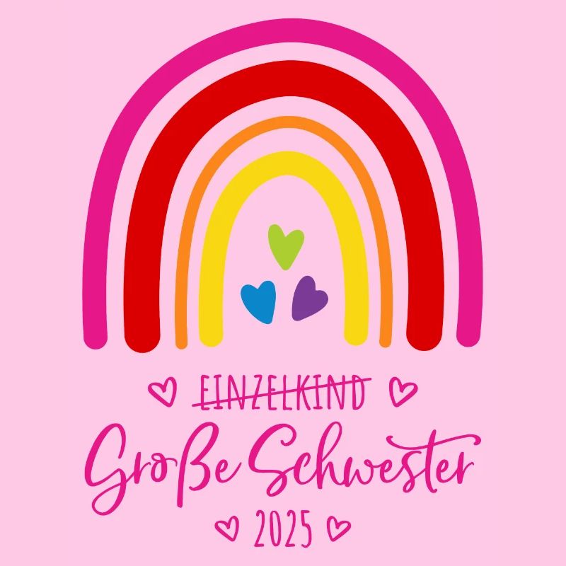 Boho Regenbogen Einzelkind Große Schwester 2025