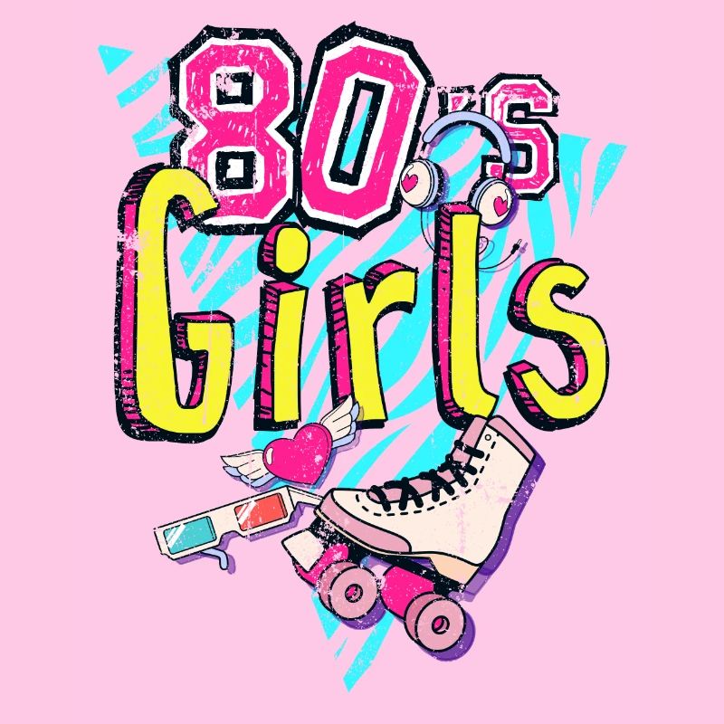 80er Jahre Mädchen Neon Roller Vibe