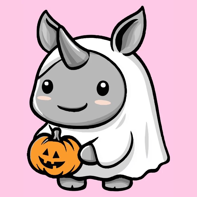 Rhino Halloween Comic Ghost