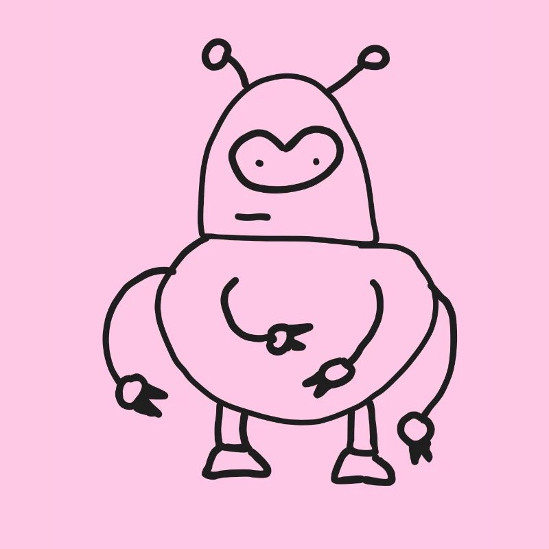 Cuddly Alien Robot Doodle