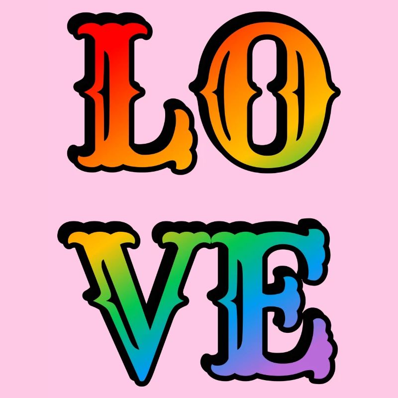Retro Regenbogen Liebe