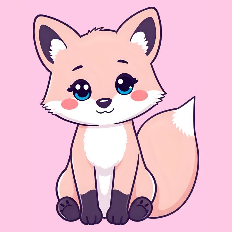 Curious Ginger Tabby Fox with Striking Pink Cheeks