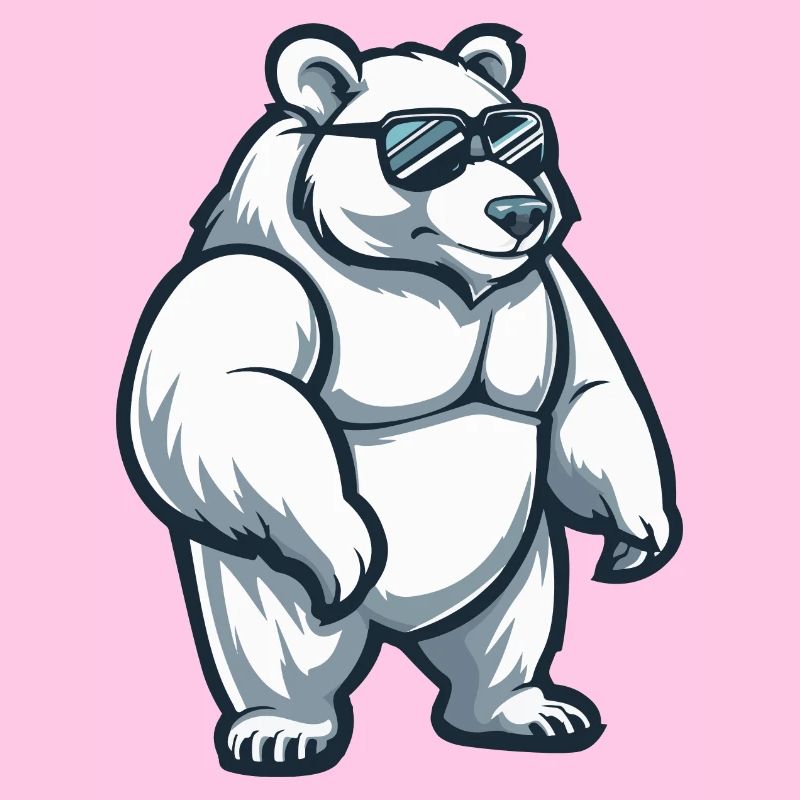 Eisbär Comic Cool