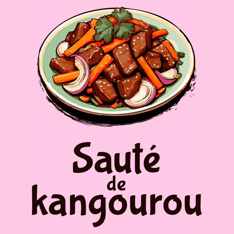 Känguru-Pfanne - Dunkler Text