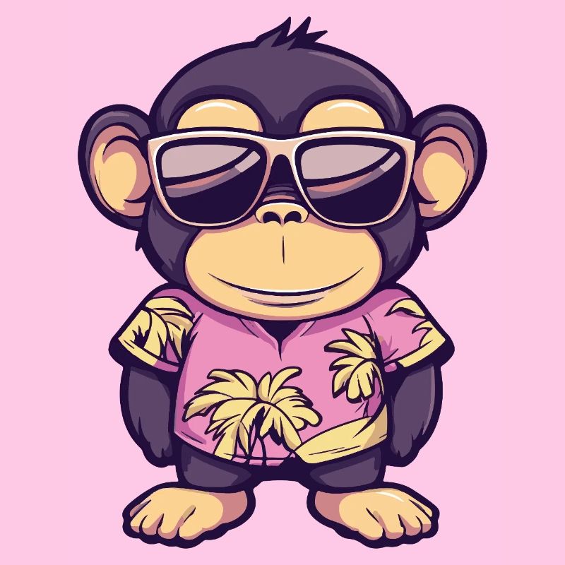 Affe Comic Lustig Sommer