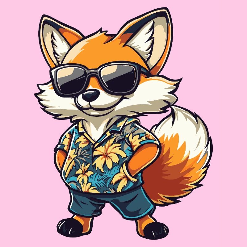Fuchs Comic Lustig Sommer