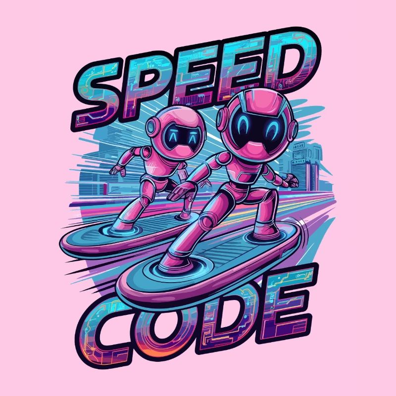 Code de vitesse Cyberpunk Robot Surf Tech Art