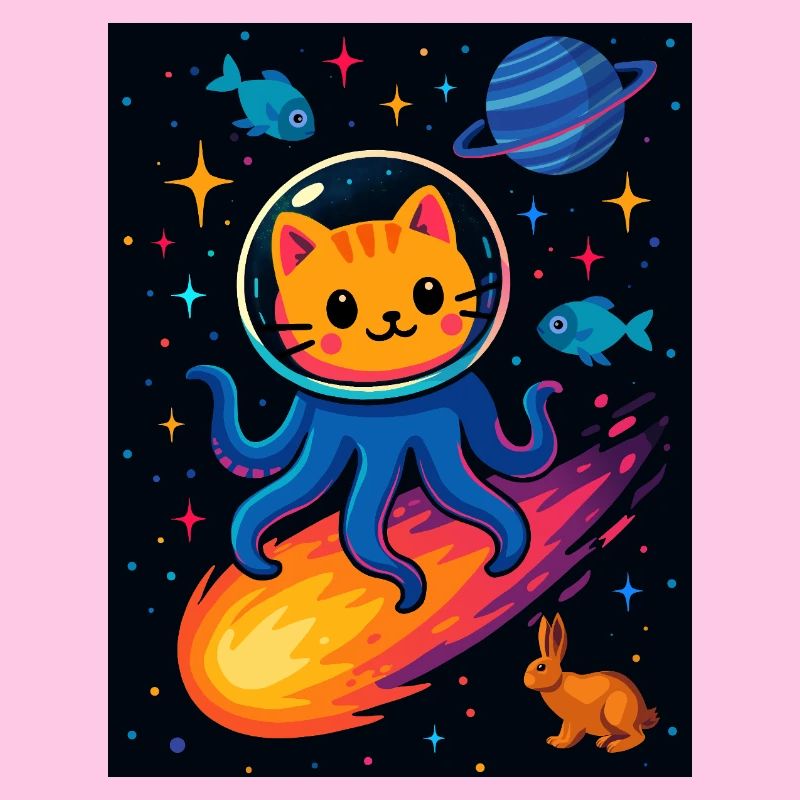 Cosmic Cat Octopus Abenteuer