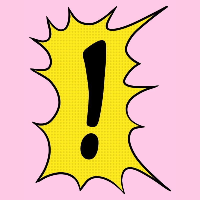 Le point d’exclamation dans le style bande dessinée