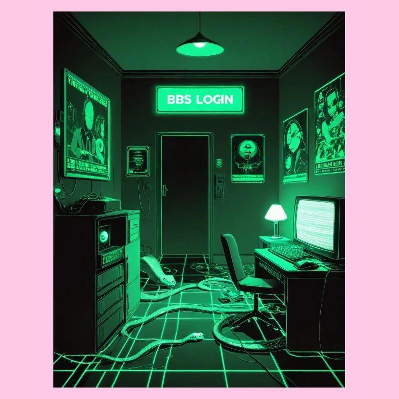Neon Cyberpunk Gaming Raum