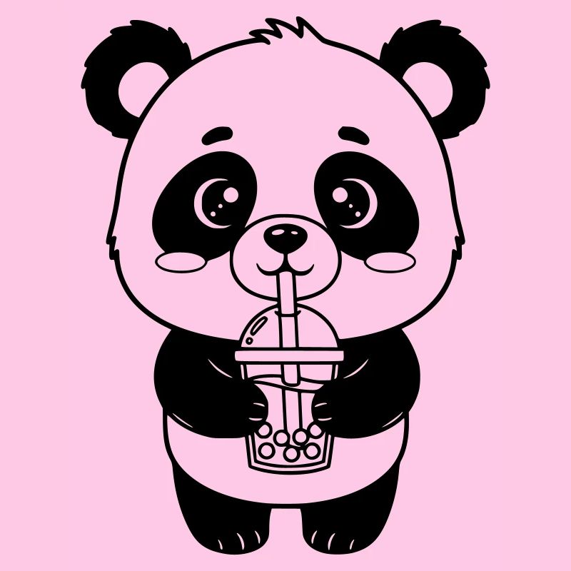 Panda mit Trinkbecher