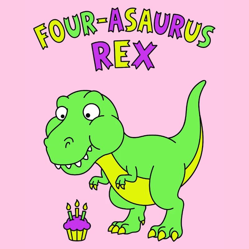 Four-asaurus Rex 4 Geburtstag