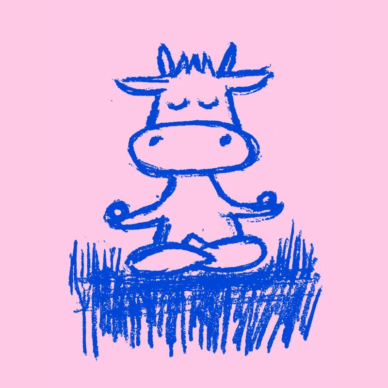 Zen-Kuh auf der Wiese