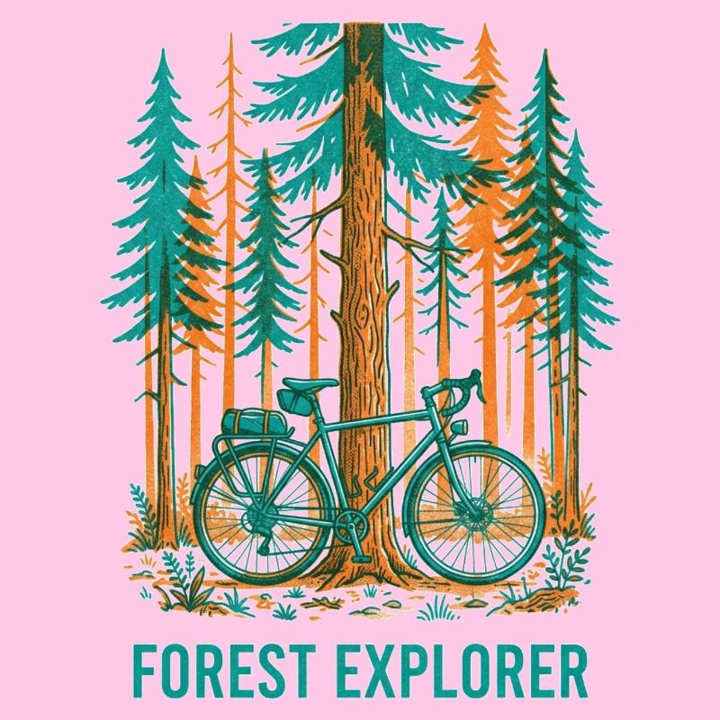 Forest Explorer Risograph Fahrradkunst