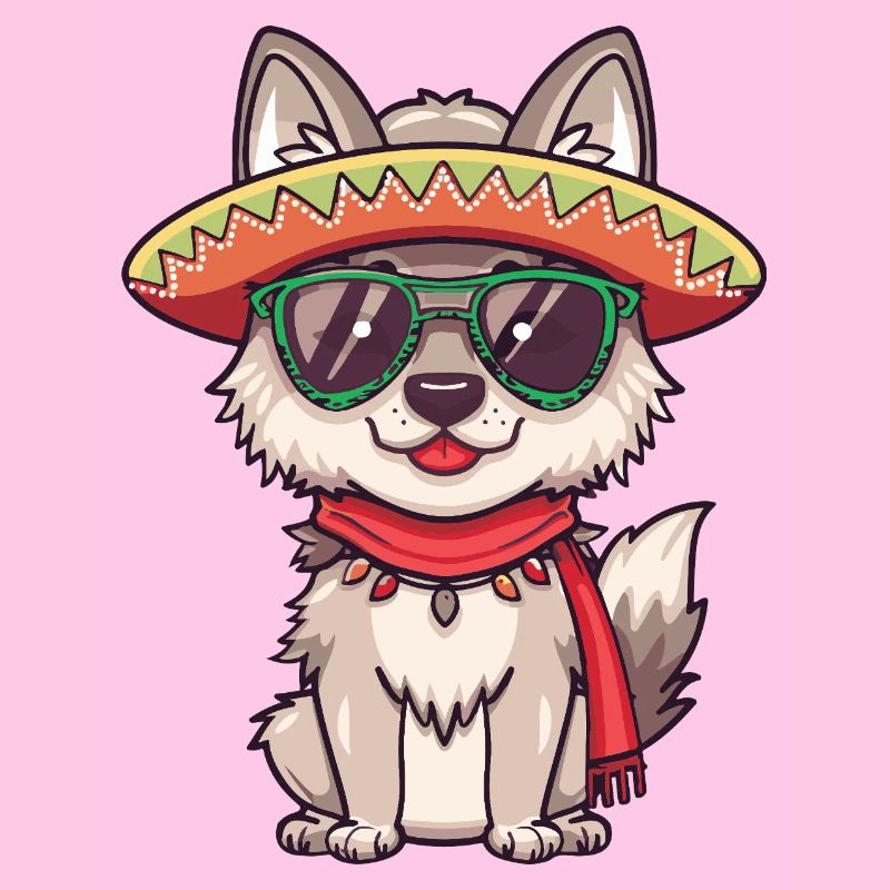 Fox Comic Funny Sombrero