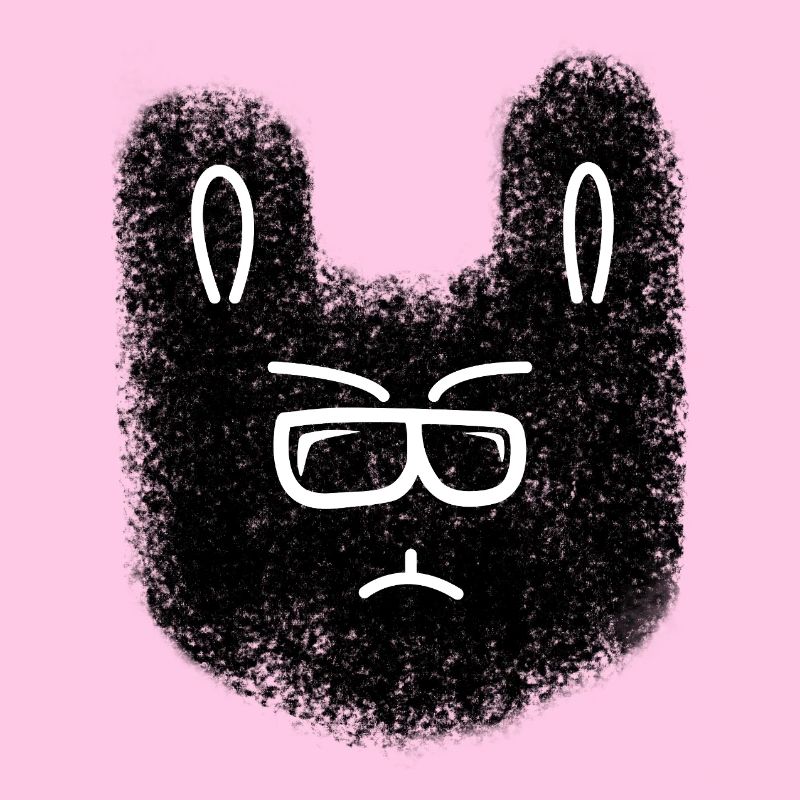 Nerdhase mit Brille