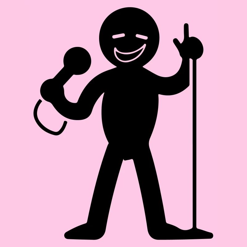 Sänger mit Mikrofon