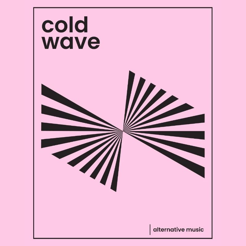 Design eines Cold-Wave-Musikplakats