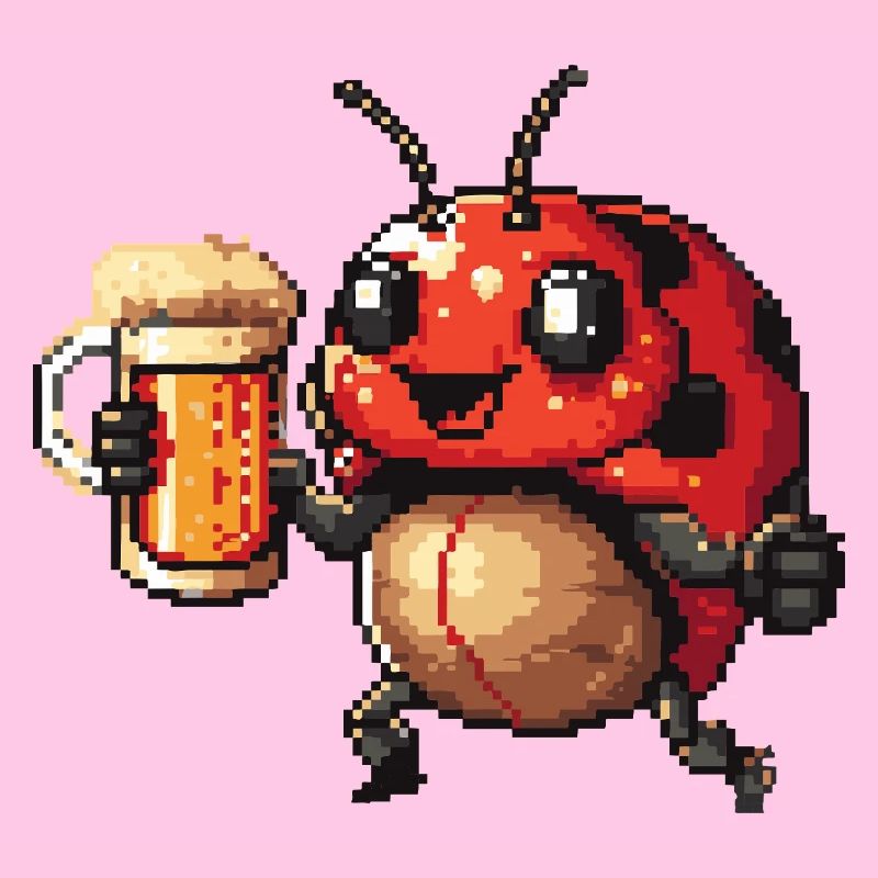Bière Ladybug Pixel