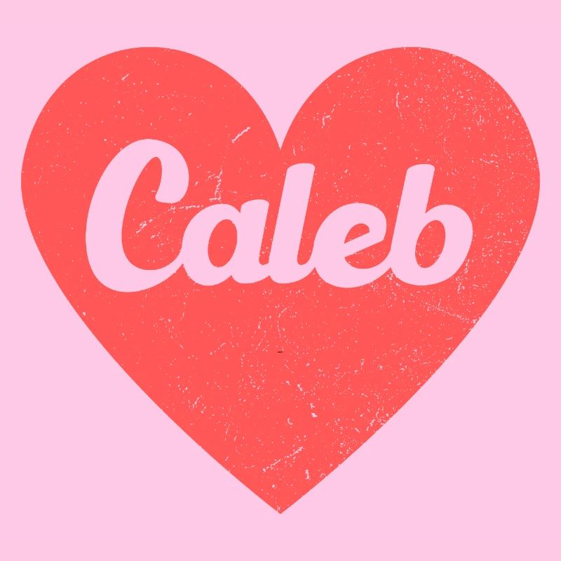 Caleb Name Rotes Herz Liebe Fan Retro