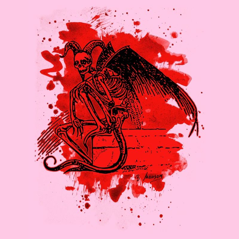 Sitting Demon – bleached red