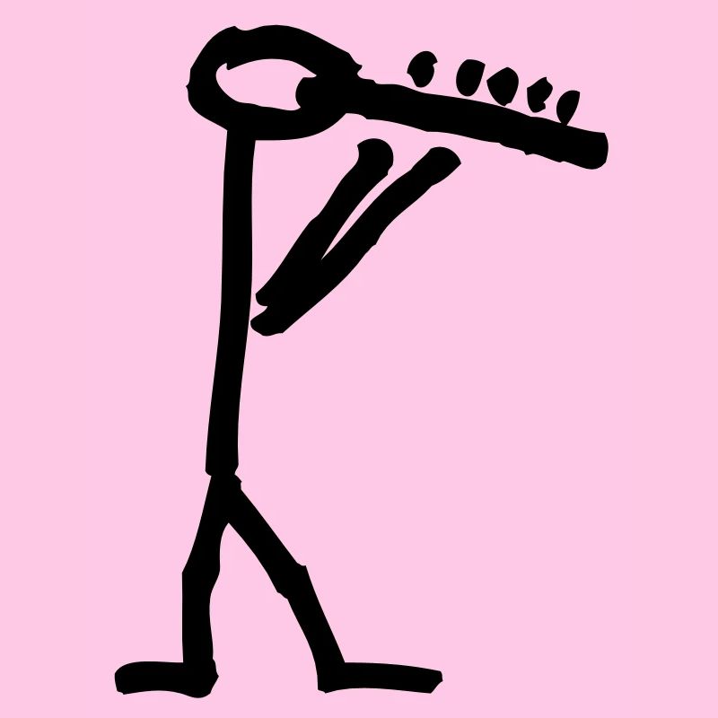 Musikant mit Querflöte