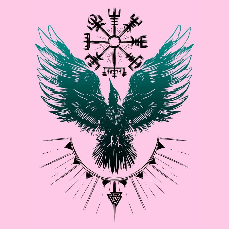 Wikinger Rabe Vegvisir Valknut