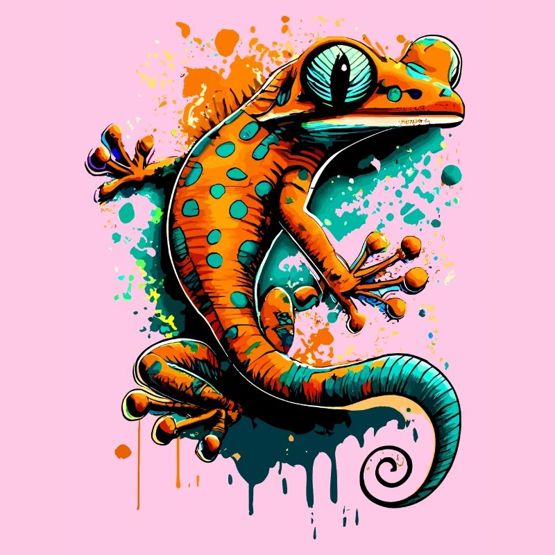 Echse Farbenfroh - Gecko Salamander Eidechse