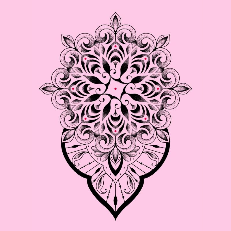 Mandala graphique dot work