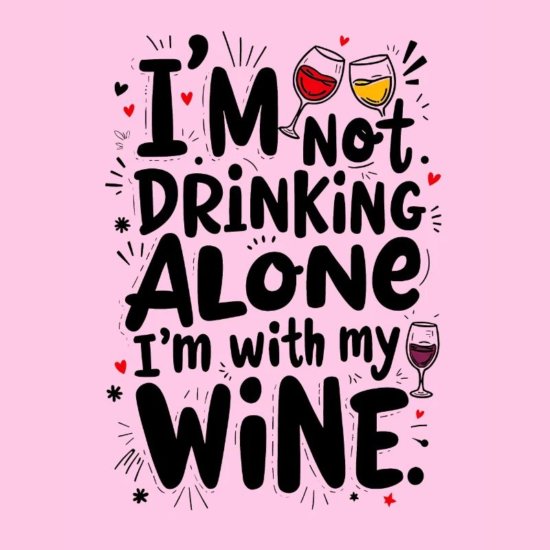 I’M NOT DRINKING ALONE, I’M WITH MY WINE