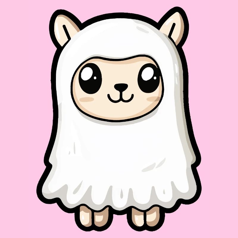 Alpaka Llama Halloween Comic Geist