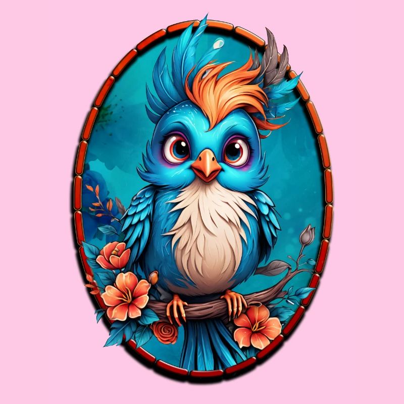 Leuchtend blauer Vogel