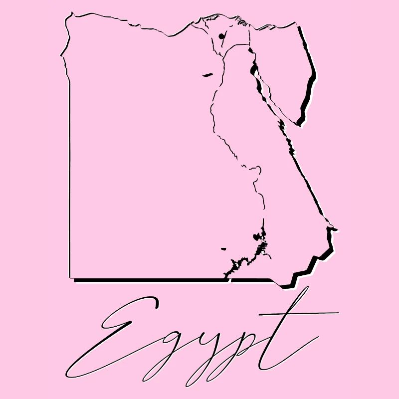 Egypt map as outline EN