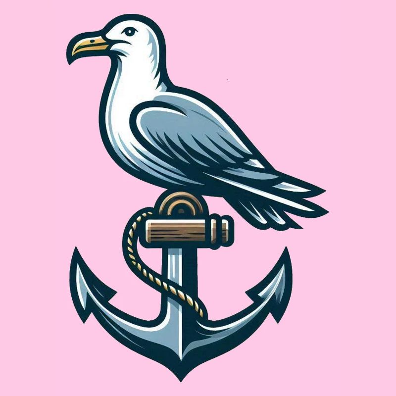 Anker mit Möwe