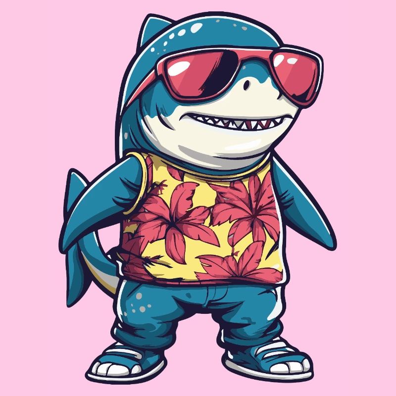 Shark Comic Funny Summer