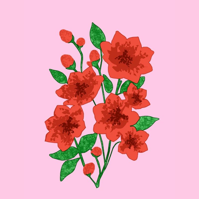 Blühende Anmut : Dunkelrosa Blüten