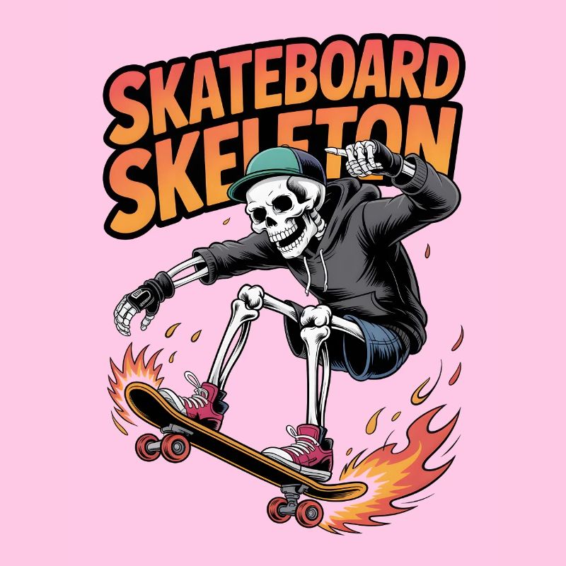 Skateboard Skelett Dynamisches Design