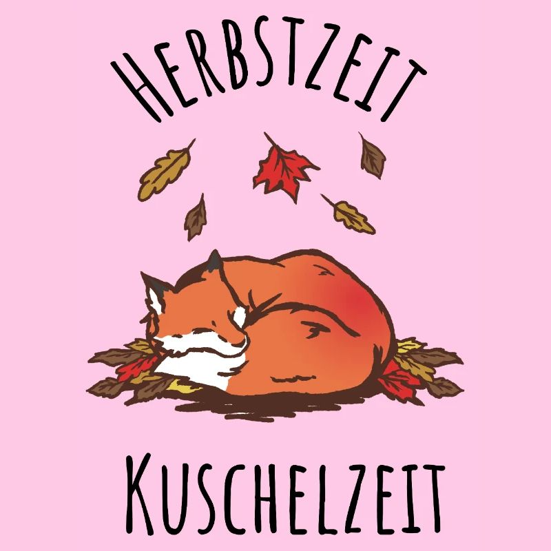 Sleeping fox in autumn cuddle time