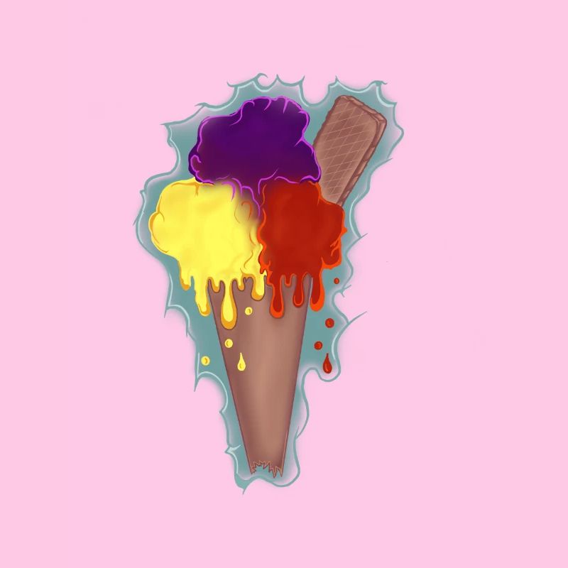 Regenbogen Eis 