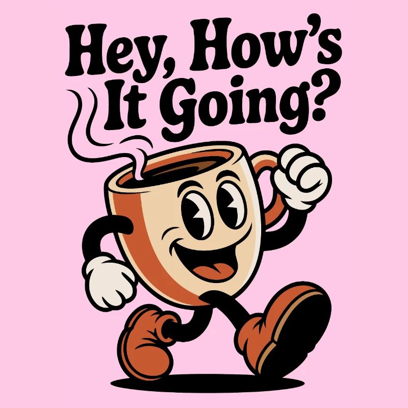 Laufender Kaffeebecher Mascot