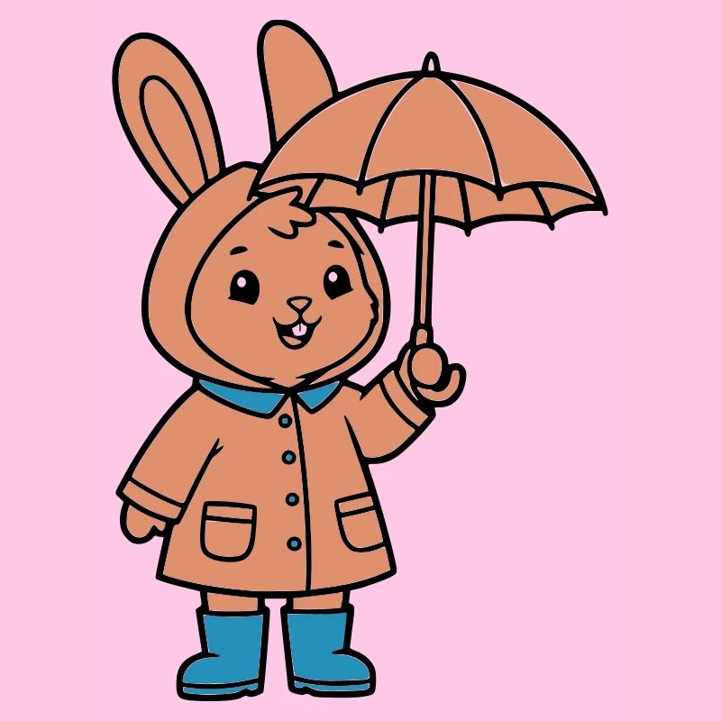 Petit parapluie de lapin mignon