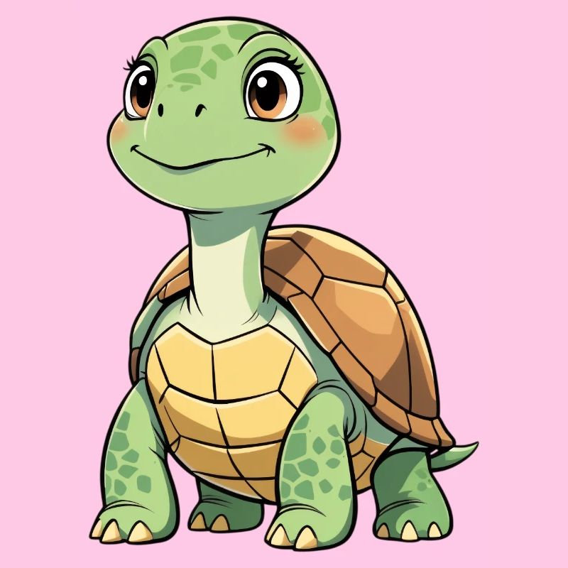 Green Turtle Cartoon Pattern