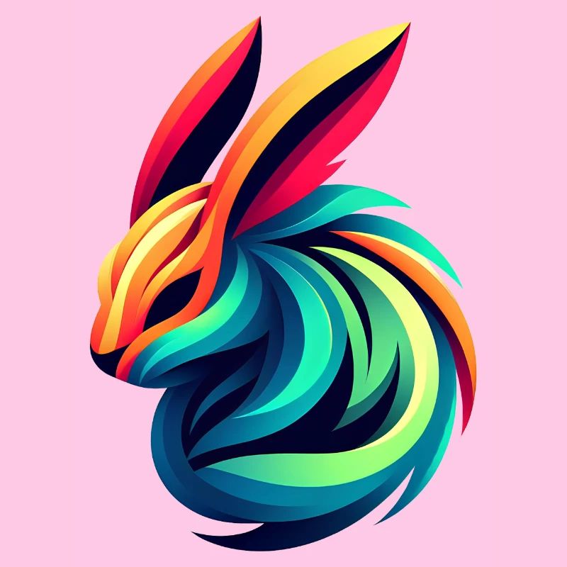 Lapin Couleur Éclatante