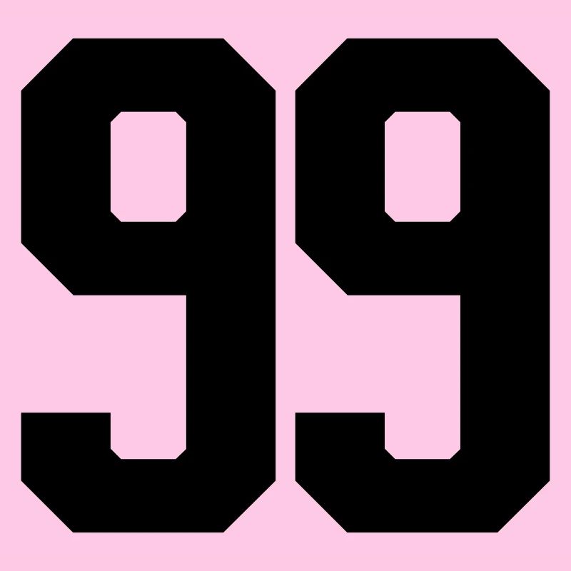 Nummer 99 große Zahlen Massive Ziffern