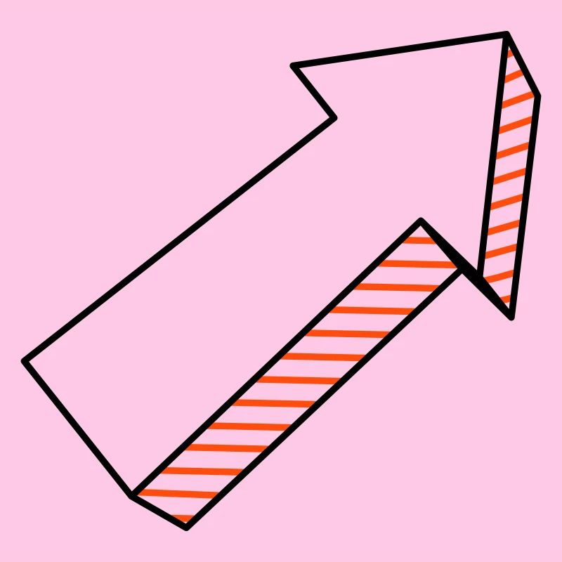 Arrow in 3D two-tone