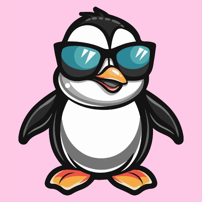 Pinguin Cool Comic