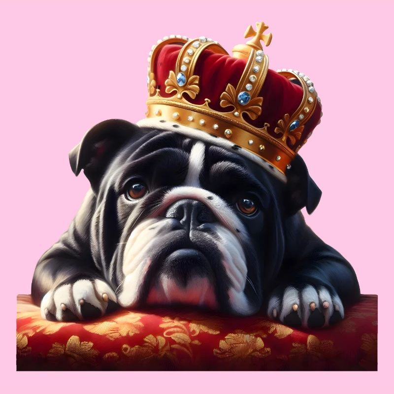 Fauler Hund mit Krone