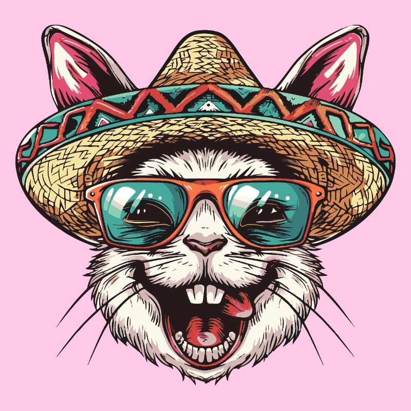 Hase Comic Lustig Sombrero